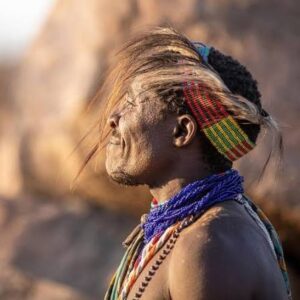 Cultural safari in Tanzania and Kenya with Maasai community members in traditional dress